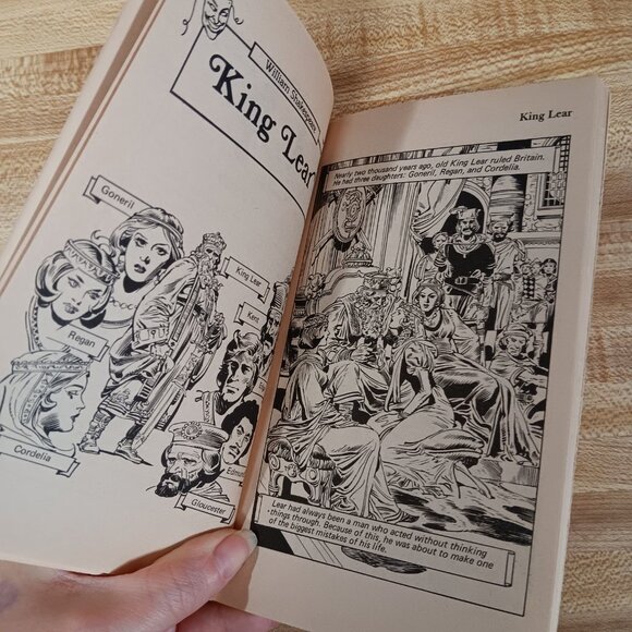 King Lear William Shakespeare 1984 B&W Pocket Classics Comic Paperback Vintage - Picture 5 of 6